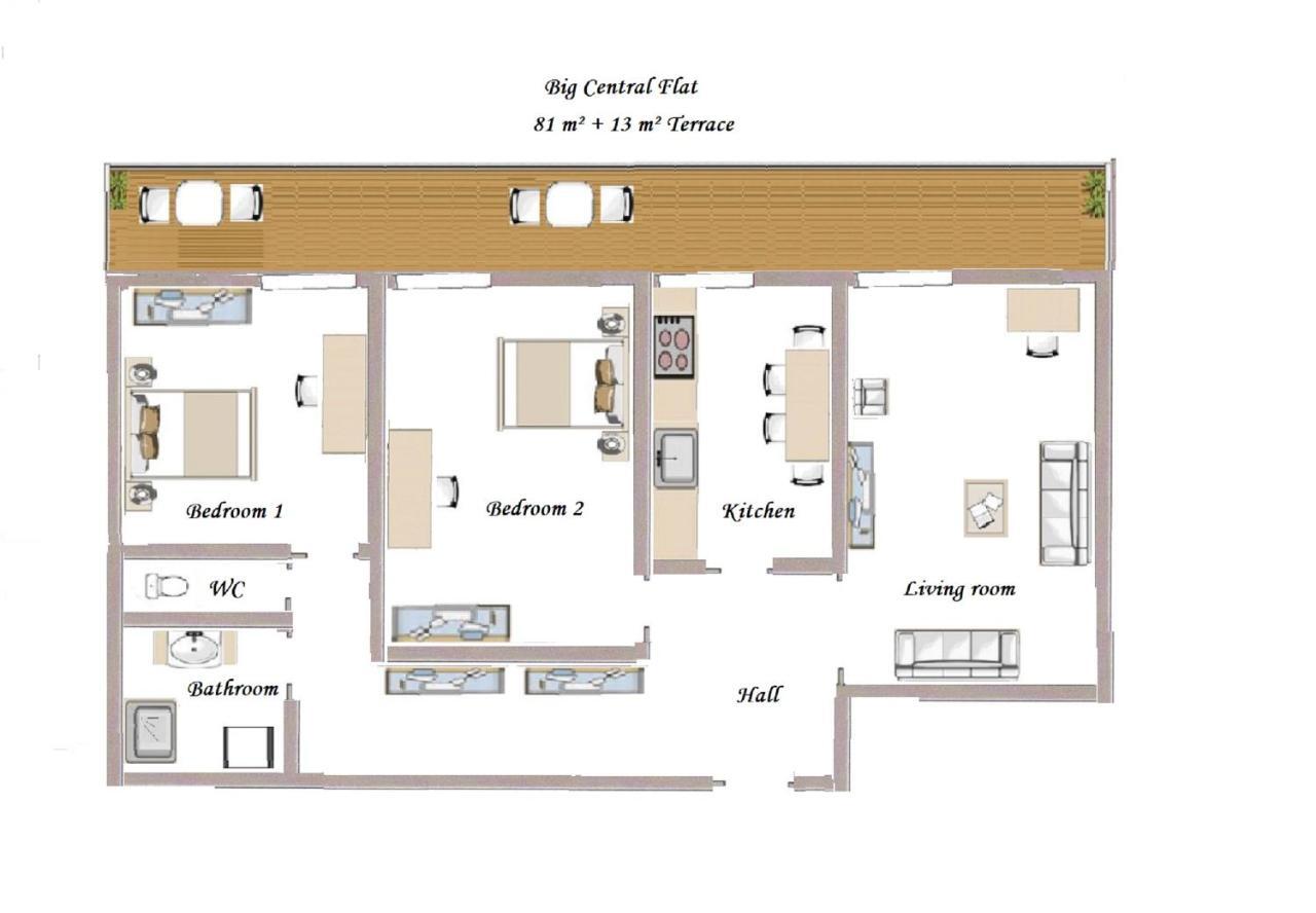 דירות ניס Notre Dame - Huge Sunny Modern 2Br Flat - Terrace מראה חיצוני תמונה